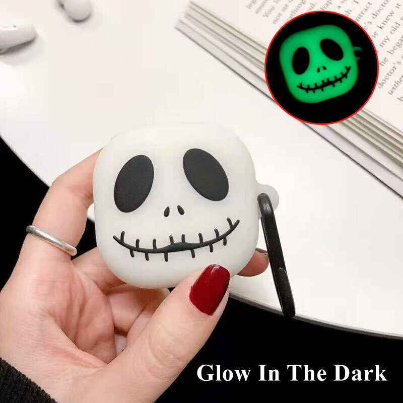 Cute Cartoon Earphone Case for Samsung Galaxy Buds Live Shockproof Silicone Headset Protective Cover with Luminous