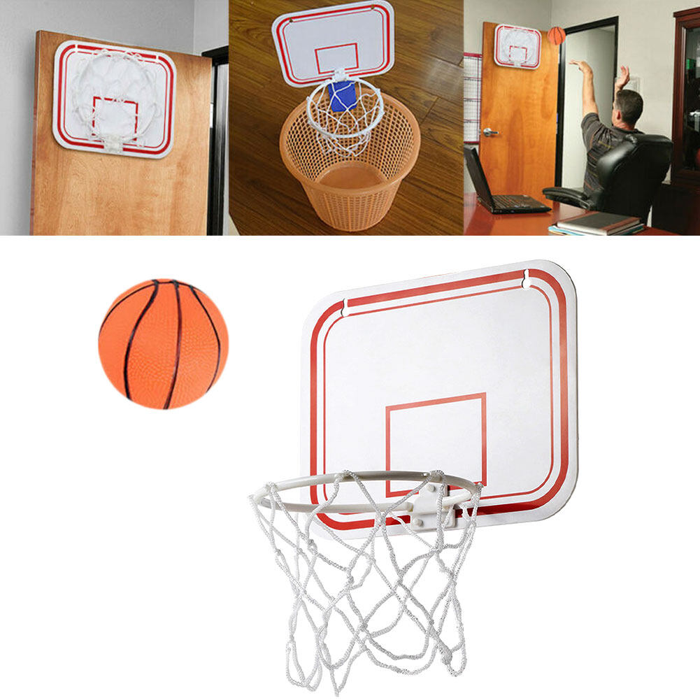 Fancy【Ready Stock】Hanging Mini Hanging Basketball Board With Ball & Pump Toy Hoop For Indoor Outdoor Kids Game Toy With Air Pump