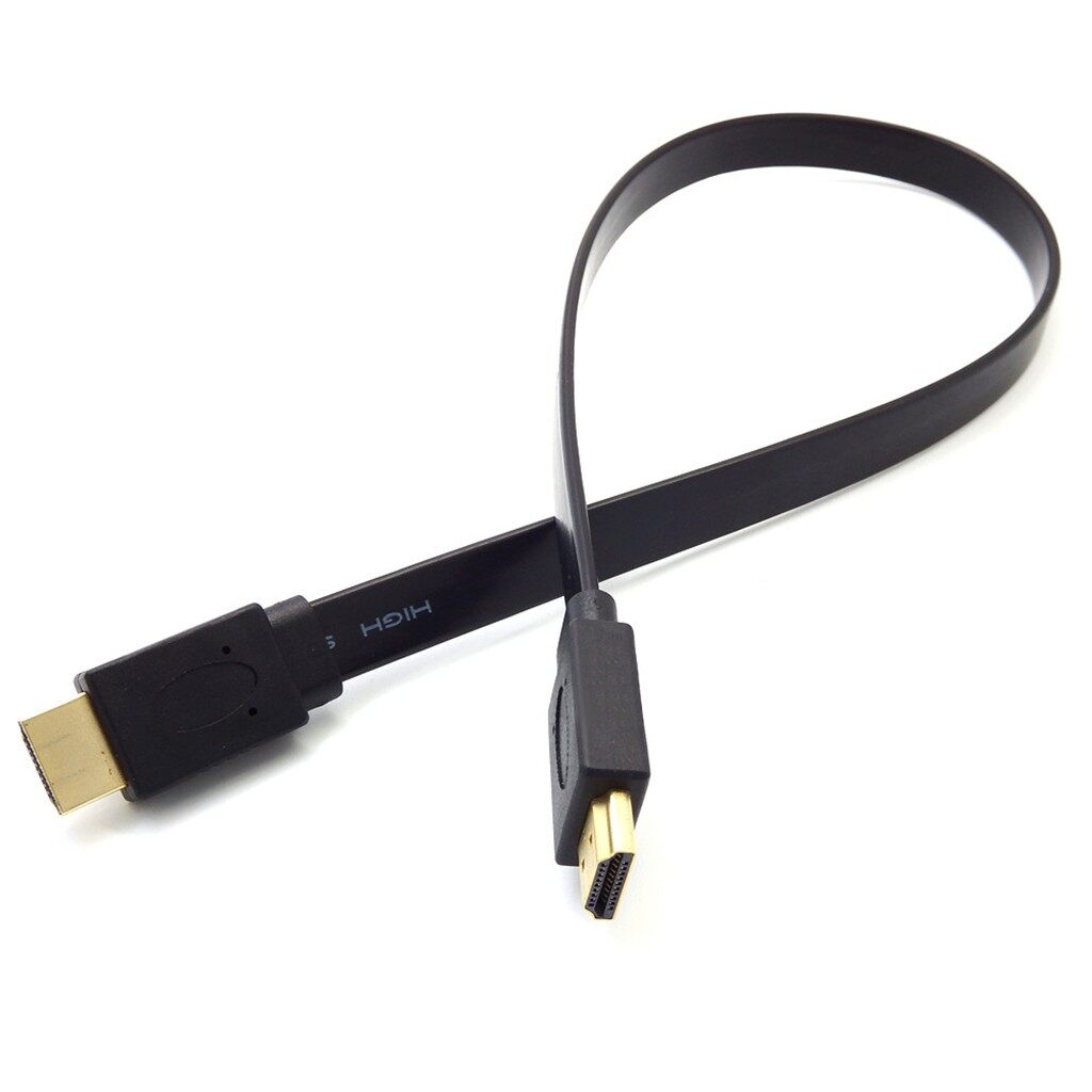 Fanestiy Full HD Short HDMI Male to Male Plug Flat Cable Cord for Audio Video HDTV  30cm