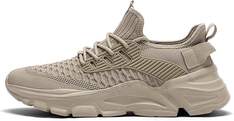 Men's slip-on walking shoes, tennis running sneakers, lightweight, breathable, casual, soft sole, comfortable work and gym sneakers