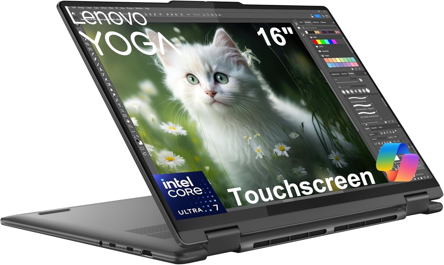 Lenovo Yoga 7i 2-in-1 Business Laptop (16" FHD+ Touchscreen, Intel Ultra 7 155U (Beat i7-1355U), 16GB DDR5 RAM, 1TB SSD) Fingerprint, Backlit, FHD IR Webcam, Thunderbolt 4, Win 11 Home, 2025 AI PC